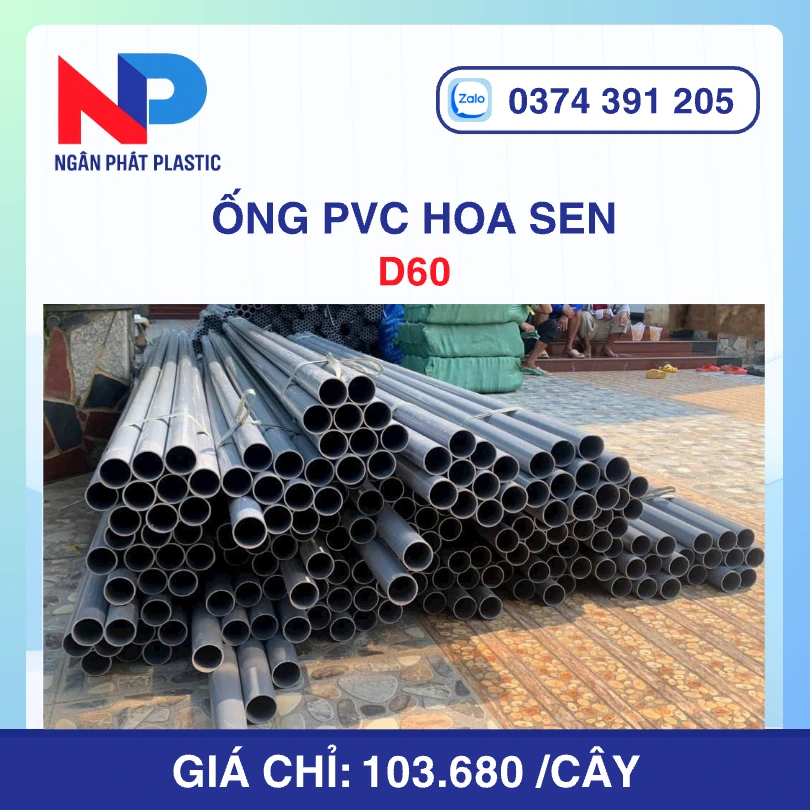 Ống Nhựa PVC D60 Hoa Sen